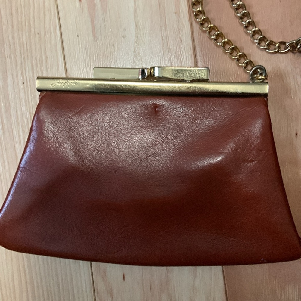 Vintage Lou Taylor Shoulder Bag With Attached Mirror and Coin Purse - Picture 3 of 16